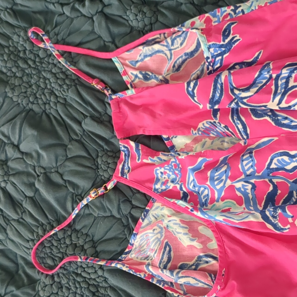 Lily Pulitzer Dusk Romper Samba Print Color Capri… - image 6